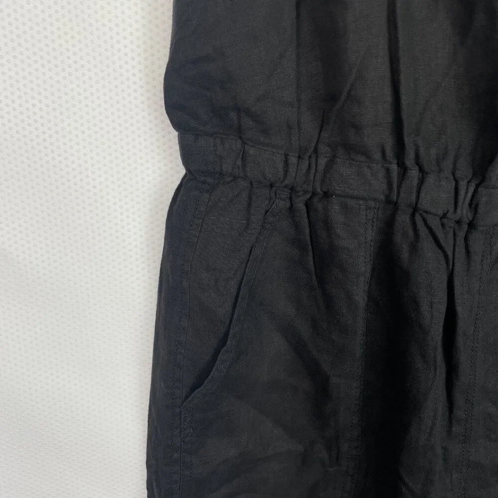 Everlane The Linen Shoestring Lightweight Jumpsuit Black XS